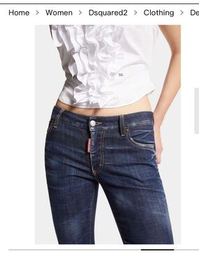 DSQUARED2 medium waist Twiggy jeans - Dark Indigo - size 36 NWT